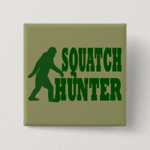 Squatch hunter 2 inch square button