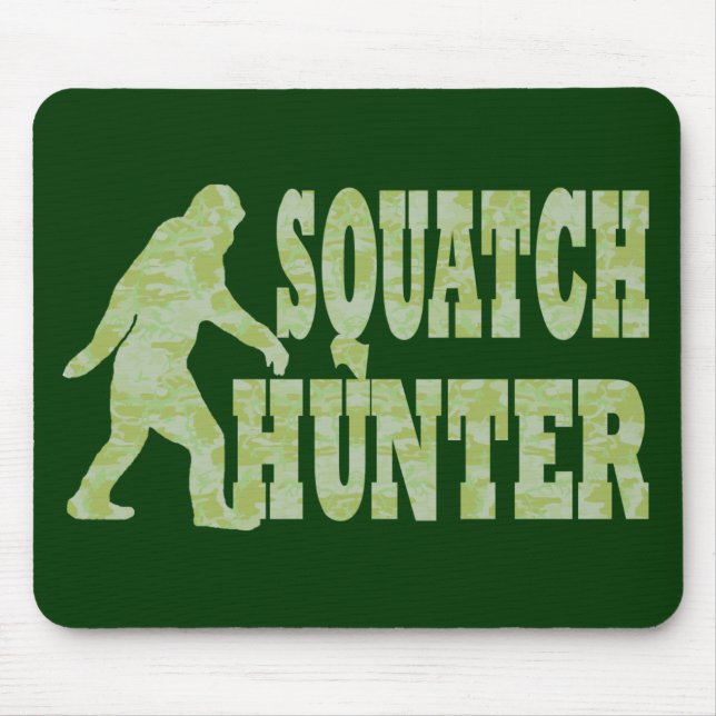 Squatch hunter on camouflage mouse pad (Front)
