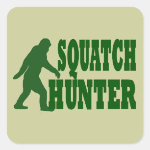 Squatch hunter square sticker