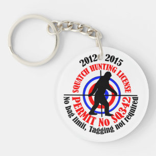 squatch hunting permit keychain