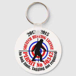 squatch hunting permit keychain