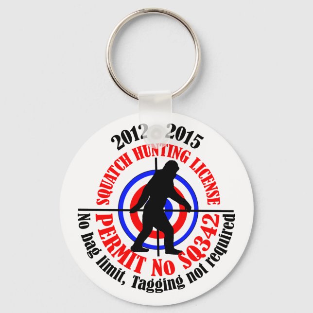 squatch hunting permit keychain (Front)