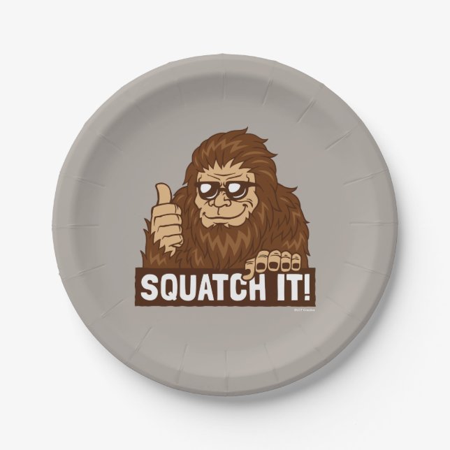 Squatch It Paper Plate (Front)