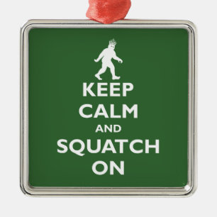 Squatch On Metal Ornament