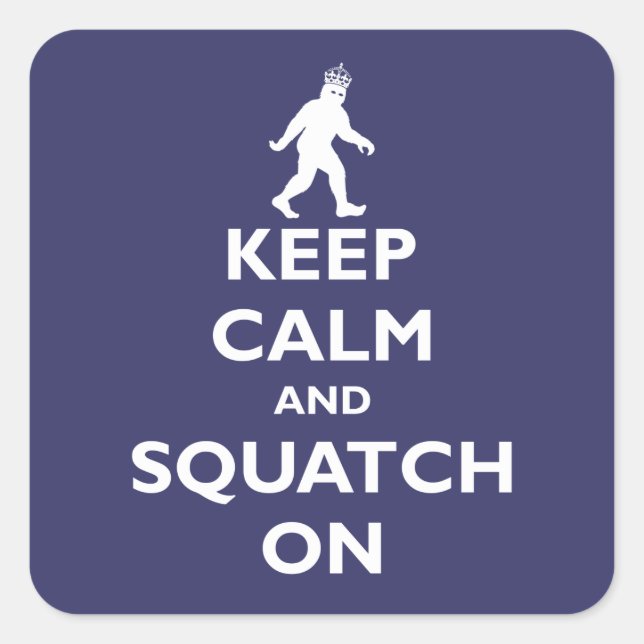 Squatch On Square Sticker (Front)