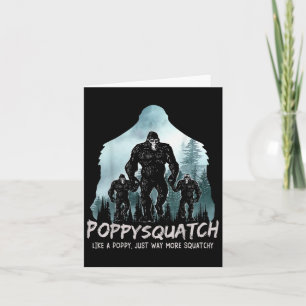 Squatch Popdad Sasquatch Bigfoot Fathers Day  Card