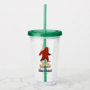 Squatch Seeker big foot Acrylic Tumbler