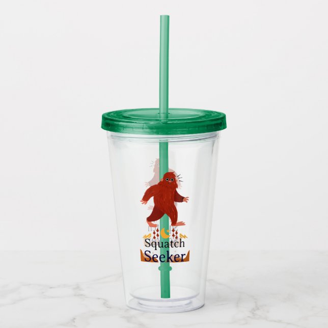 Squatch Seeker big foot  Acrylic Tumbler (Front)