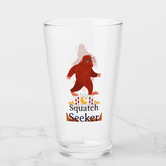 Squatch Seeker big foot  Glass (Front)