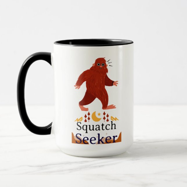 squatch seeker big foot  mug (Left)