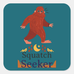 Squatch Seeker big foot Square Sticker
