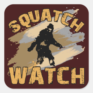 Squatch Watch Square Sticker