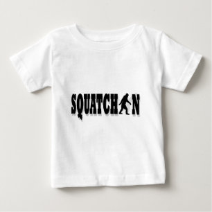 Squatchin, black text baby T-Shirt