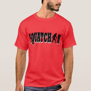 Squatchin, black text T-Shirt