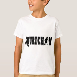 Squatchin, black text T-Shirt