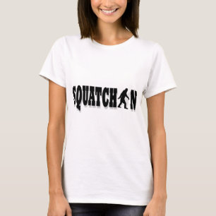 Squatchin, black text T-Shirt