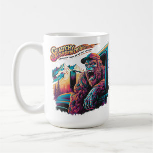 Squatchin' On the Road - Bigfoot Semi-Truck Driver Coffee Mug