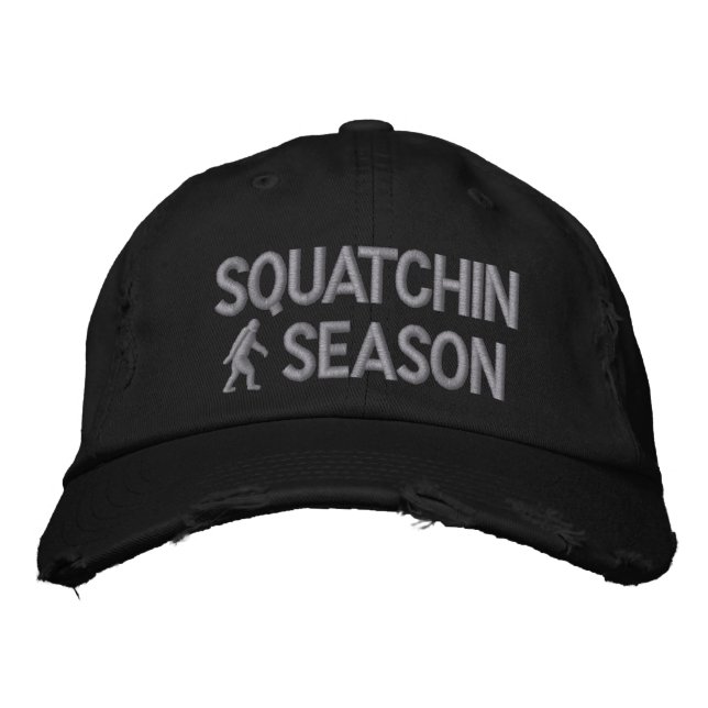 Squatchin season embroidered hat (Front)