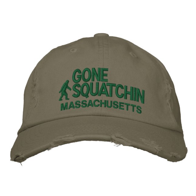 Squatchin & your state personalized embroidered hat (Front)
