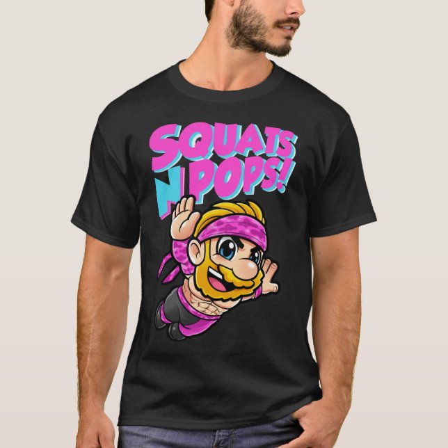 Squats N Pops retro T-Shirt (Front)