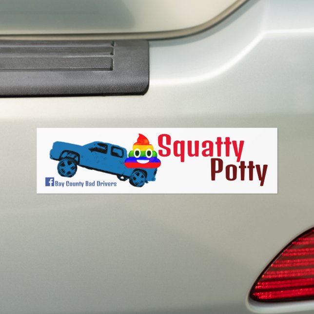 Squatty Potty Bumper Sticker (On Car)