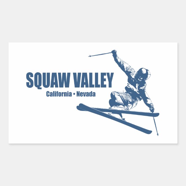 Squaw Valley Ski Resort Skier Sticker (Front)