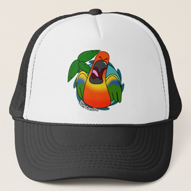 Squawking Sun Conure Trucker Hat (Front)