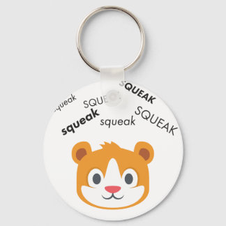 Squeak Hamster Cute Emoji Keychain