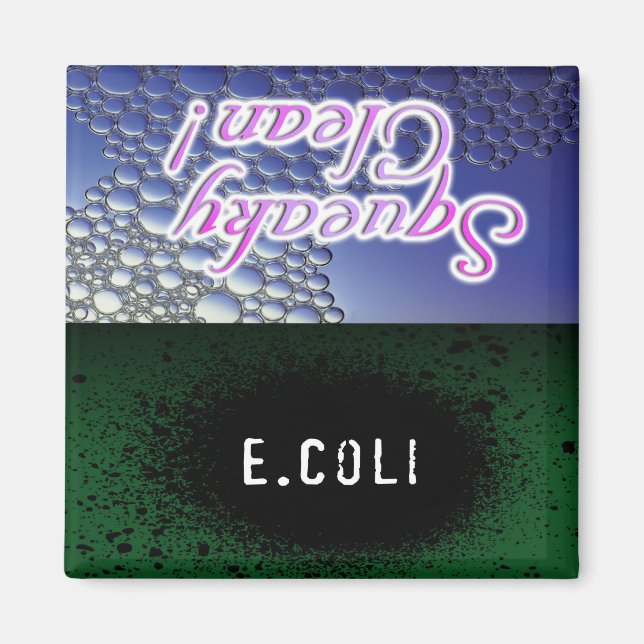 Squeaky Clean/E.Coli Magnet de lave-vaisselle (Devant)