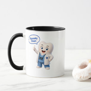 Squeaky Clean Tooth Mascot Coffee Mug