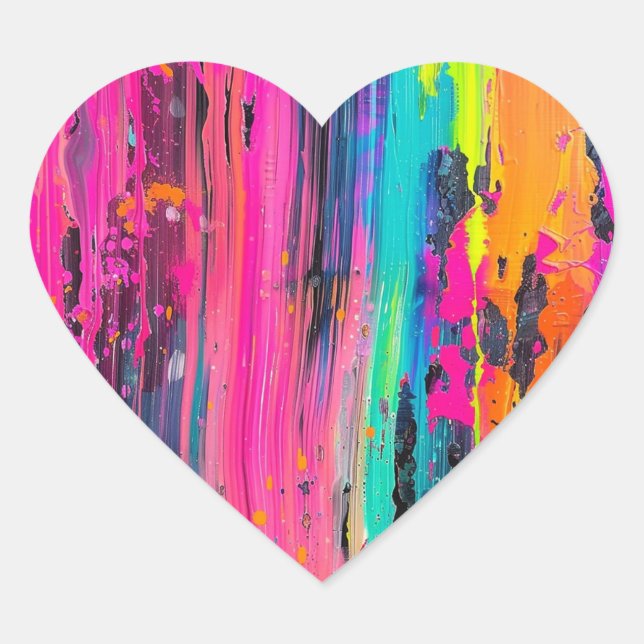 Squeegee art heart sticker (Front)