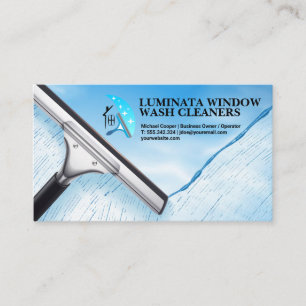 Squeegee Washing Window Business Card