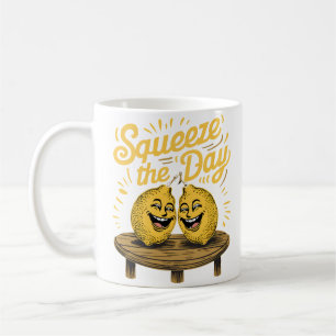  “Squeeze the Day” Lemon Motivation Coffee Mug