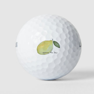 squeeze the day lemon mug golf balls