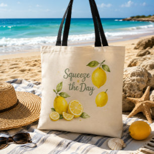 Squeeze the Day Lemon Tote Bag