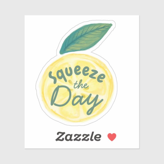 Squeeze The Day Yellow Citrus Watercolor Lemon (Sheet)