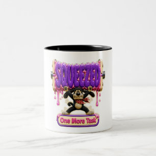 Squeezed One More Task Funny Burnout Two-Tone Coffee Mug