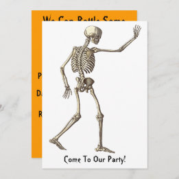 Squelette agitant Halloween Invitation