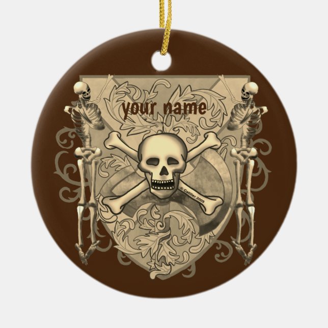 Squelette Bouclier crâne ornement (Devant)