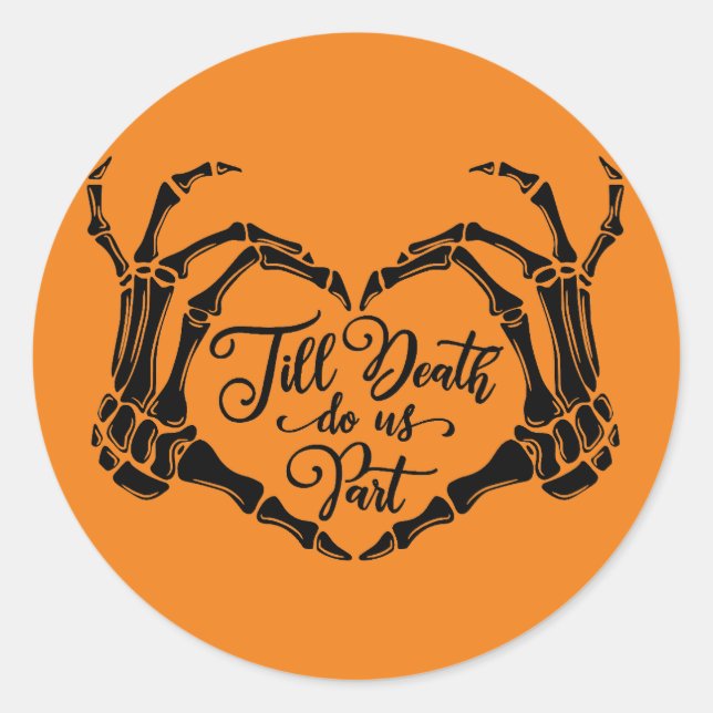 Squelette Coeur jusqu'à la mort Sticker (Devant)