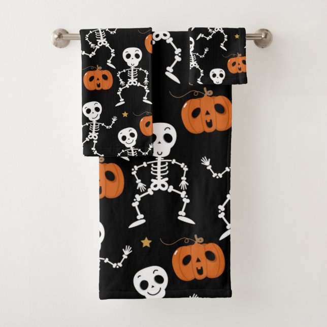 Squelette Cute Et Motif Citrouille (En situation)