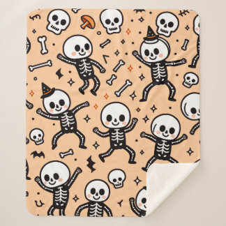 Squelette dansant Halloween couverture motif