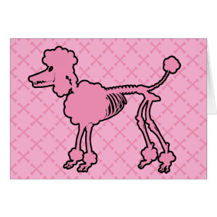 Squelette de caniche rose