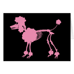Squelette de caniche rose