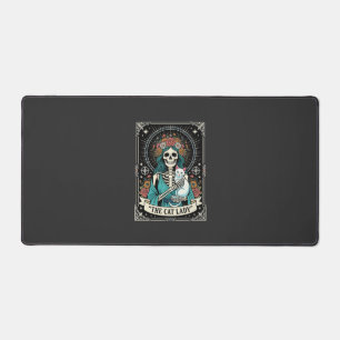 Squelette de Dame aux Chats Tarot Floral Gothique