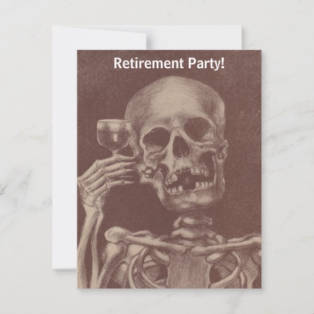 Squelette de Humour amusant Invitations du Parti d (Devant)