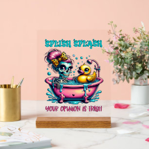 Squelette de l'opinion des ordures drôle