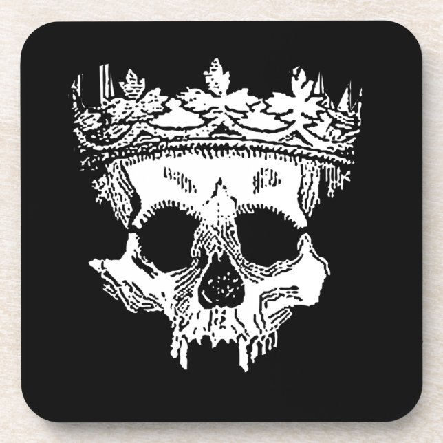 Squelette déplaisant sur un dessous de verre en pl (Devant)