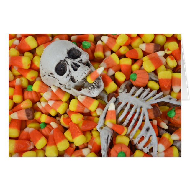 Squelette d'Halloween en bonbon (Devant horizontal)
