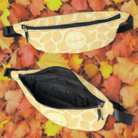 Squelette feuille Motif avec Monogramme initial